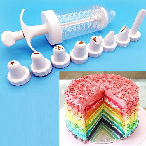 Biscuit Cutters & Piping 11 piece Set syringe 8 nozzles Decoration of cookies 
