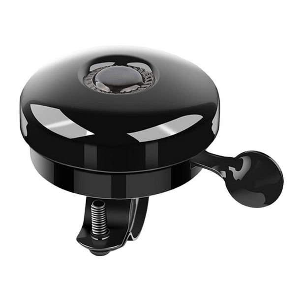 Timbre de bicicleta clásico con sonido fuerte, equipo multifuncional, mini timbre de bicicleta. Negro