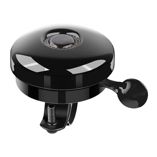 Timbre de bicicleta clásico con sonido fuerte, equipo multifuncional, mini timbre de bicicleta. Negro