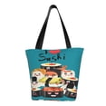 thumbnail image 2 of Kdxio I Love Sushi Women Reusable Grocery Bags Foldable Ripstop,Reusable Shopping Bags for Shopping,Gym,Gift, 2 of 7