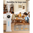 thumbnail image 6 of 2.1Gal/8L Cool Mist Humidifier for Room Bedroom, Large Room Humidifier for Home Whole House, Quiet Ultrasonic Humidifier with Night Light, White, Lacidoll, 6 of 8