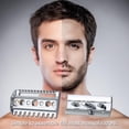 thumbnail image 3 of Riwcyla 1PC Traditional Replacement Safety Razor Head Chrome Scalloped Bar Double Edge Safety Razor Head Shaving Open Comb Head for Men Barber Male Home Use Shaving Tools, 3 of 4