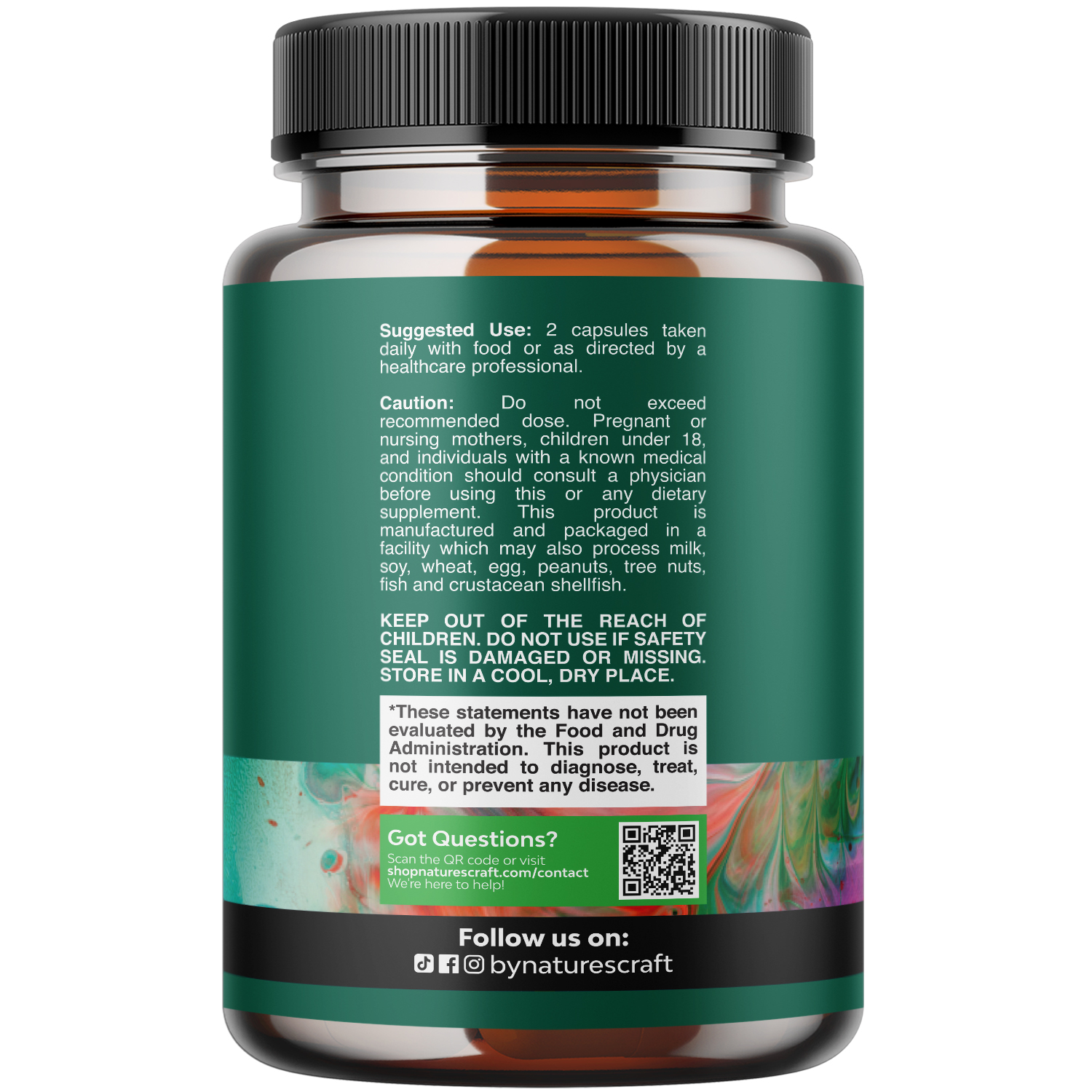 Natures Craft Pancreatin Digestive Enzymes Supplement for Gut and Digestive Health, 120 Capsules