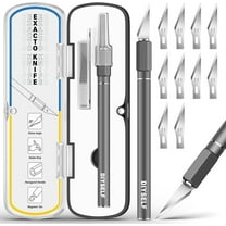 Exacto Knife, 12 Pcs Exacto Knife Set with Case, Craft Knife, Hobby Knife, Exacto Knives for Crafting, Scrapbooking, Rubber Stamps, Handmade Work, Precision Knife with #11 Blades