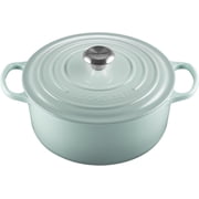 Le Creuset Enameled Cast Iron Signature Round Dutch Oven, 5.5 qt Sea Salt