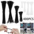 thumbnail image 2 of CNKOO 4 En1 400PCS Câble Zip Attaches Wraps Fil Sangle Bien Rangé Cordon Solide en Nylon Auto Verrouillage Libérable, 2 of 10