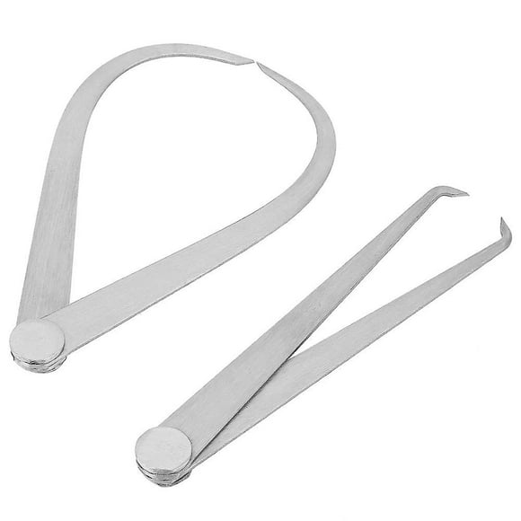 Inside Outside Calipers, Measuring Metalworking Gauge 150mm 6 Inch Stainless Steel Joint Calipers Measuring Tool Set2pcs