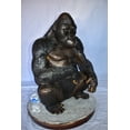 thumbnail image 3 of Gorilla Sitting Detailed and Impressive Bronze Statue Size: 22" x 16" x 30"H, 3 of 10