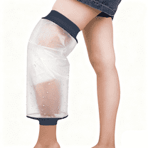Knee Cast Cover for Shower, Waterproof Bandage and Cast Protector for Knee Replacement Surgery, Wound, Burns Watertight Protection Reusable
