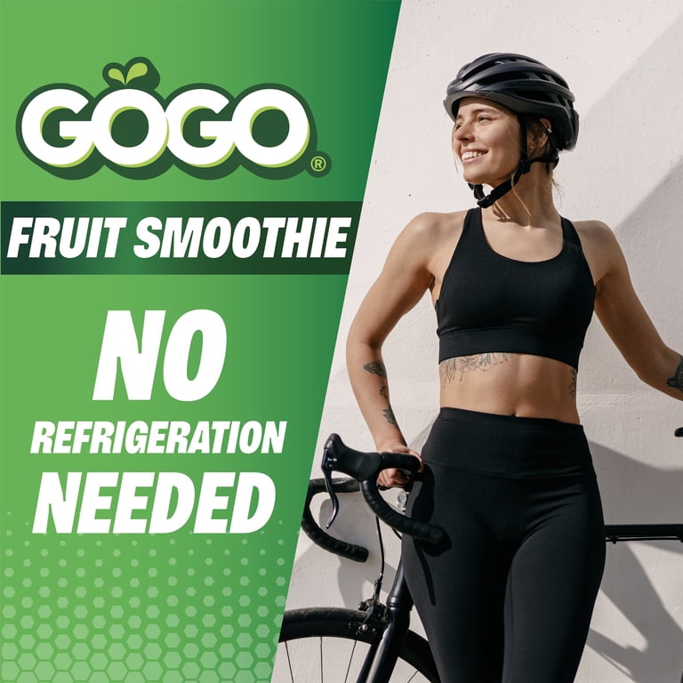 GOGO 8g PROTEIN Apple Cinnamon Fruit Smoothie On The Go Pouches