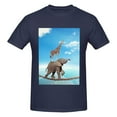 thumbnail image 4 of Bingfone Elephant Giraffe Men'S Loose Fit Short-Sleeve Pocket T-Shirt, 4 of 7