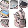thumbnail image 4 of Princess and Unicorn Pink Pattern Backpack for School, Cute School Bag with Adjustable Shoulder Straps and Padded Back, 16.9"x12.6"x5.9", 4 of 5