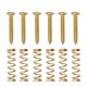 thumbnail image 2 of Paquete de 6 tornillos de pastilla de bobina simple para guitarra eléctrica con resortes (dorado), 2 of 5