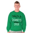 thumbnail image 4 of Christmas Come On In Chimney Open Men's Crewneck Sweatshirt Brisco Brands S, 4 of 6
