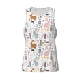 thumbnail image 5 of Wukai Fall Rabbit Print Men’s Workout Tank Top Sleeveless Muscle T shirt Gym Running Fitness Tank Top-4X-Large, 5 of 7