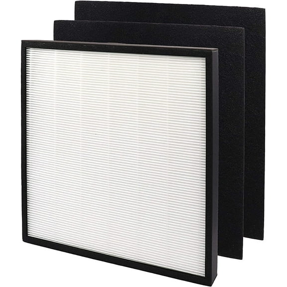 HQRP True HEPA Filter with 2 Carbon Pre-filters for GermGuardian FLT5900 Filter J compatible with AC5900WCA, AC5900WDLX Large Room Air Purifiers