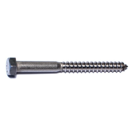 

3/8 x 4 18-8 Stainless Steel Hex Head Lag Screws (3 pcs.)