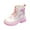 Pink, variant on Leey-World Cowgirl Boots for Girls Boys Cowboy Boots Kids Western Embroidered Mid Calf Riding Shoes with Walking Heel Toddler/Little Kid/Big Kid Cowgirl Boots for Girls Black,4