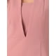 thumbnail image 5 of Vestido ajustado de mujer Inspire Chic con escote en V y mangas cortas, vestido midi bodycon para el trabajo en gris y rosa, talla S, 5 of 6