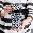 thumbnail image 6 of 40 Oz Tumbler with Handle and Silicone Straws,Coffee Insulated Tumbler with Handle,40 Oz White Leopard Water Bottles,Travel Mug with Handle, 6 of 6