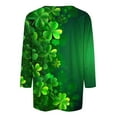 thumbnail image 4 of FDGIU ‌‌‌‌Women's St. Patrick's Day T-Shirt - Short Sleeve Crew Neck Shamrock Graphic Tee, 4 of 5