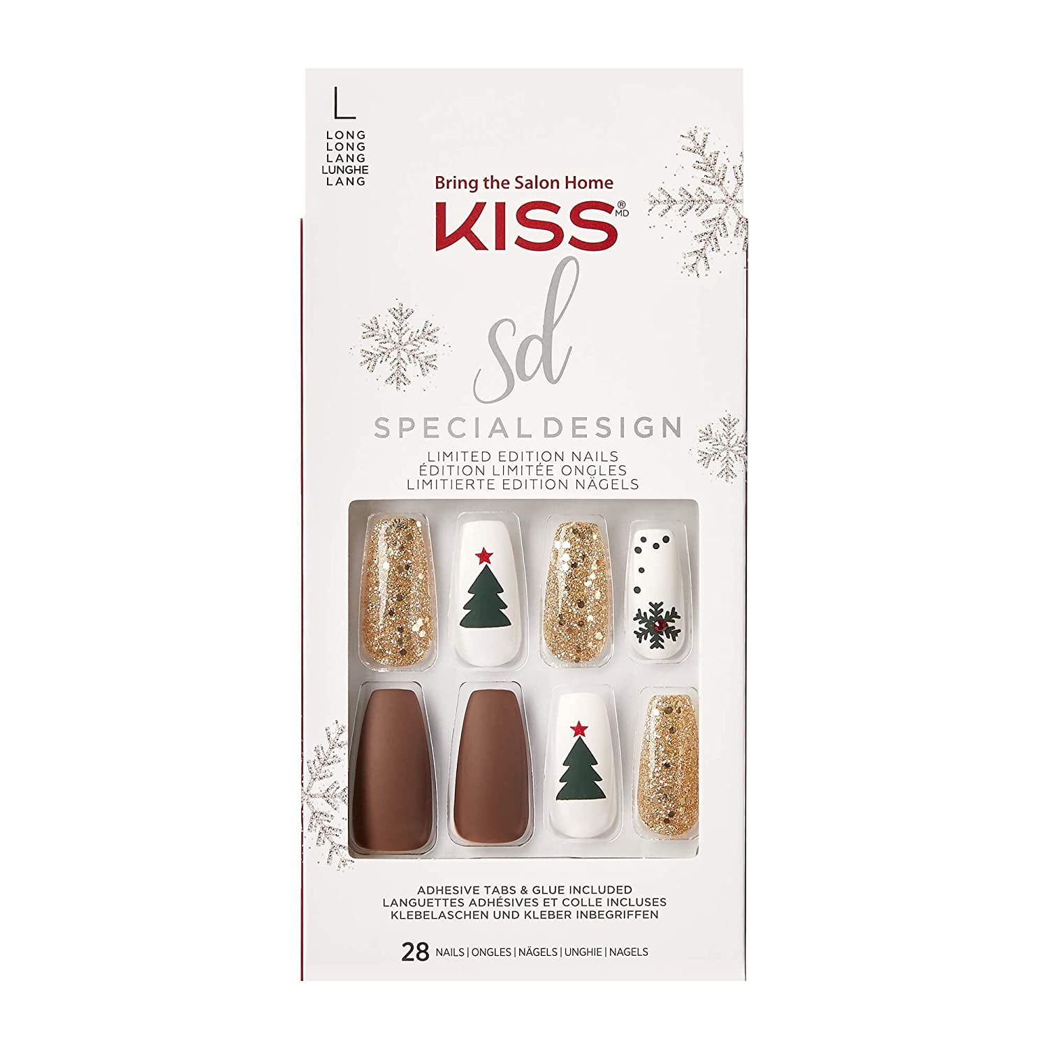 2 Pack Kiss Christmas Limited Edition Nails Long SD06X