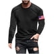 thumbnail image 5 of Blusas y camisas de manga larga con cuello redondo para hombre, blusa informal de manga larga con cuello redondo y estampado., 5 of 5