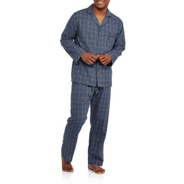 Hanes Hanes Men's and Big Men's Long Sleeve, Long Pant Woven Pajama