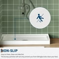 thumbnail image 3 of Bingirl 36*36 Inch Right Drain Shower Pan - Single Threshold Base Non-Slip Textured Surface Lightweight ABS Shower Base Easy Install With Drain Kit, 3 of 8