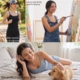thumbnail image 7 of Essential Basic Women Value Pack Long Camisole Cami - Black, Black, White, White, 3X, 7 of 7