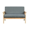 thumbnail image 3 of Bahamas 45" Gray Linen Loveseat Contemporary Sofas for Small Spaces, 3 of 5