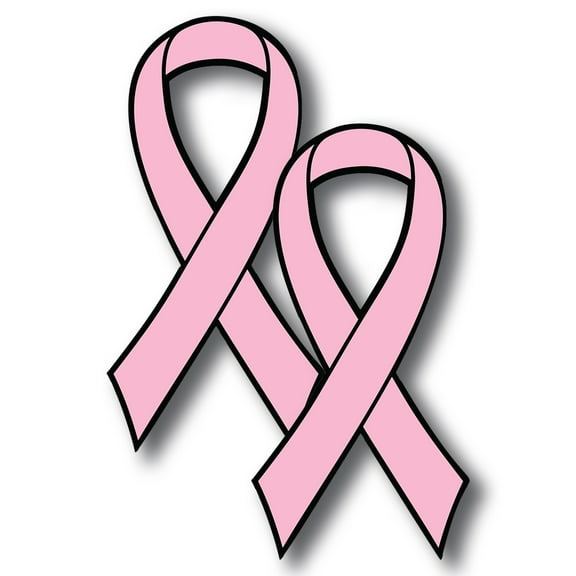 Magnet Me Up Support Breast Cancer Awareness Pink Ribbon Magnet Decal, 2 PK, 3.5x7 in