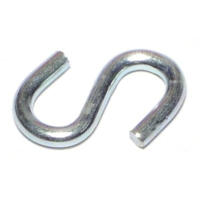 

1/8 x 3/8 x 1 Zinc Plated Steel Open S Hooks