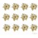 thumbnail image 1 of 12pcs Christmas Simulation Flower, Poinsettia Christmas Flower, Christmas Flower, Christmas Tree Decoration, Artificial Christmas Flowers (gold), 1 of 5