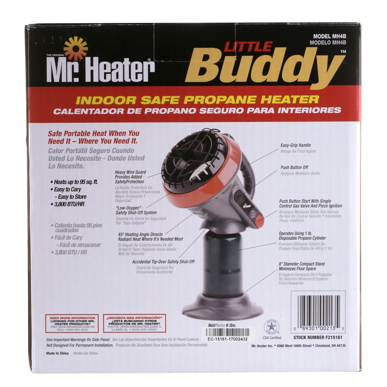 Heater Brand, 3,800 BTU Portable Propane Heater for Indoors