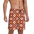 thumbnail image 2 of Kdxio 70s Retro Style Print Mens Sleep Shorts Bottoms Soft Comfy Pajama Wear Pants with Drawstring Pockets, 2 of 7