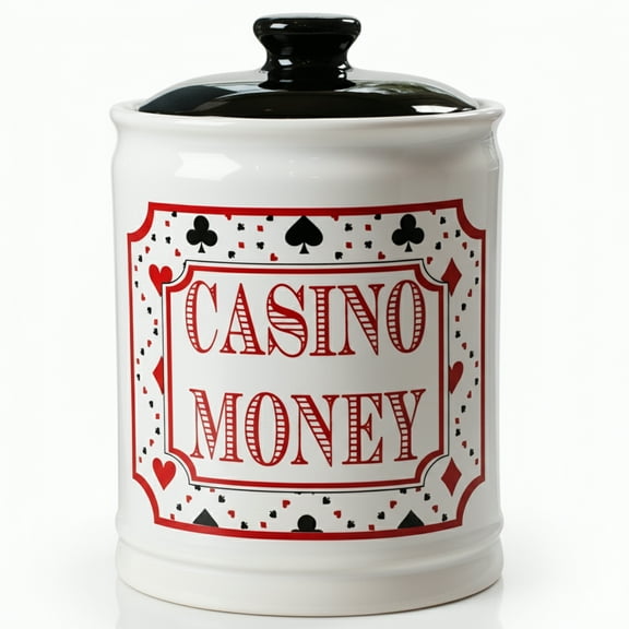 Cottage Creek Casino Ceramic Money Jar