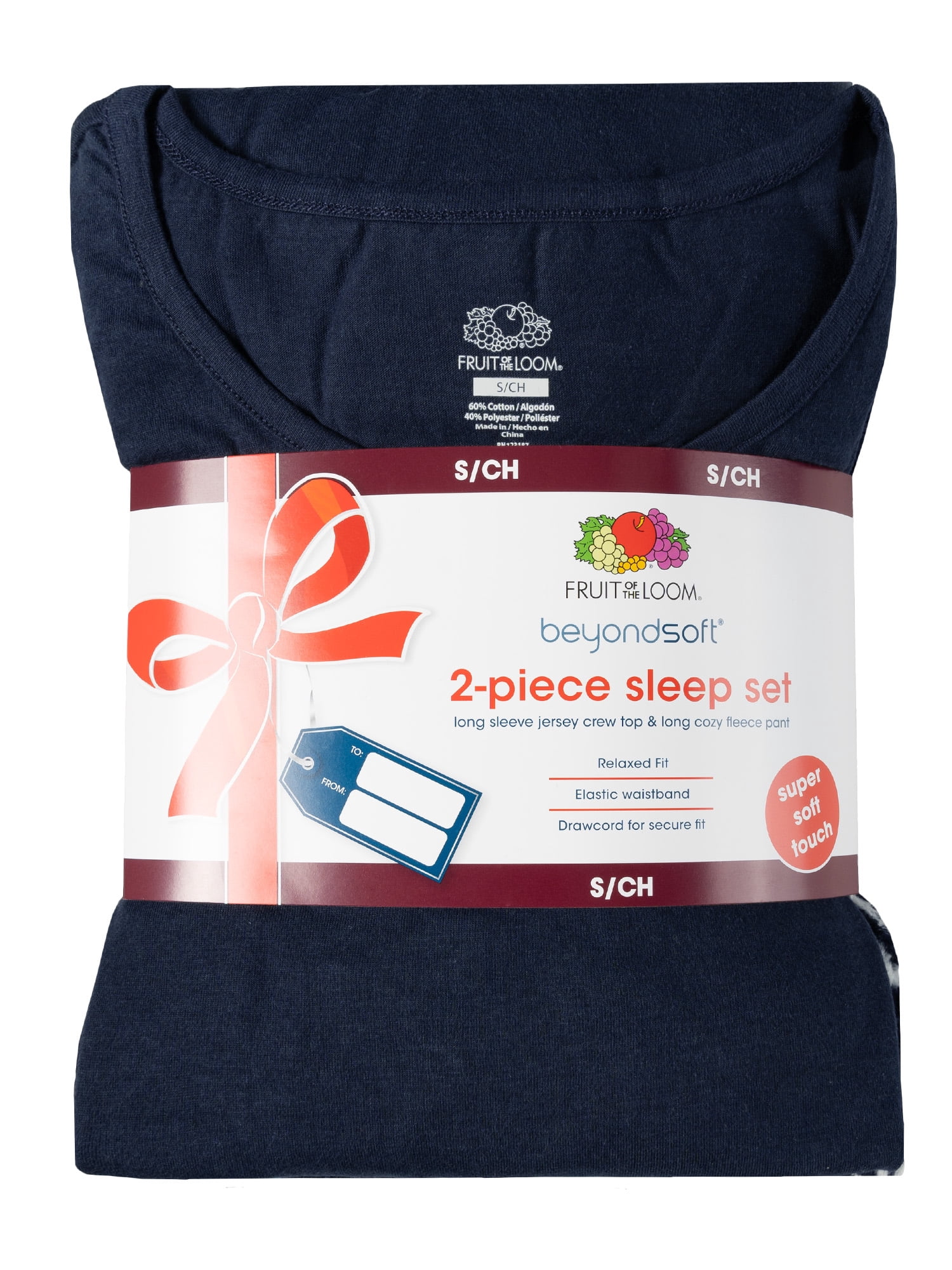 Fruit of the Loom Women's Beyond Soft Long Sleeve Top & Fleece Bottom Pajama Set, Sizes S-4X