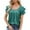 Green, variant on Plebaso Women's Ruffle Short Sleeve Tunic Tops Pleated Crew Neck Casual Summer Shirts Vacation Beach