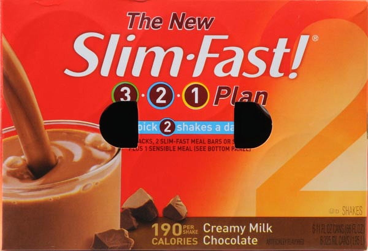 Slim-Fast Optima Creamy Milk Chocolate 11 OZ Meal-On-The-Go Shakes 6 PK