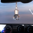thumbnail image 2 of 5 pack hanging car air fresheners, car interior decoration 8ml essential oil diffuser aromatherapy pendant empty glass bottle, with vent clip wooden cap and rope fragrance decorations (5, diamond), 2 of 5