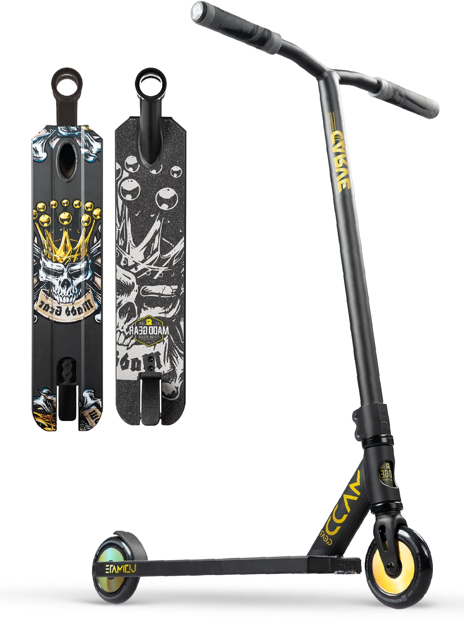 Gear-Carve Ultimate Complete Pro Scooter for Kids 8 and Up-Beginner Stunt BMX Free Style Trick Scooter -