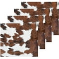 thumbnail image 2 of White Brown Print Cow Washcloth 12x12in Set, 6 Pack Absorbent Cotton Towel Square Kitchen Dishes Towels, Soft Cleaning Face Hand Towel Fast Drying Wash cloth, 2 of 7