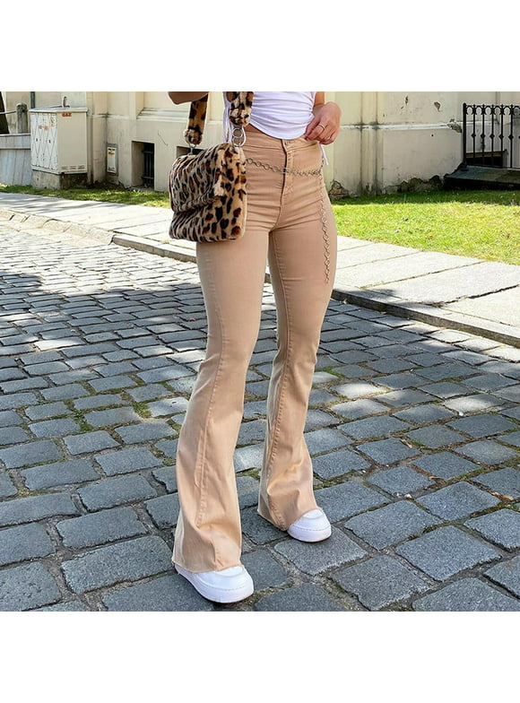 Womens Bootcut Jeans in Womens | Beige - Walmart.com
