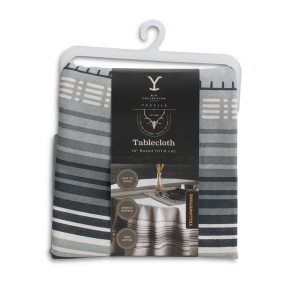 Yellowstone Round Tablecloth 70", Rip Collection