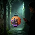 thumbnail image 5 of Cififendec Halloween Paper Lanterns, Light Up Hanging Themed Paper Lantern Props for Night Party Decor and Porch Hanging Ornament, 9.84"×7.87", 5 of 7
