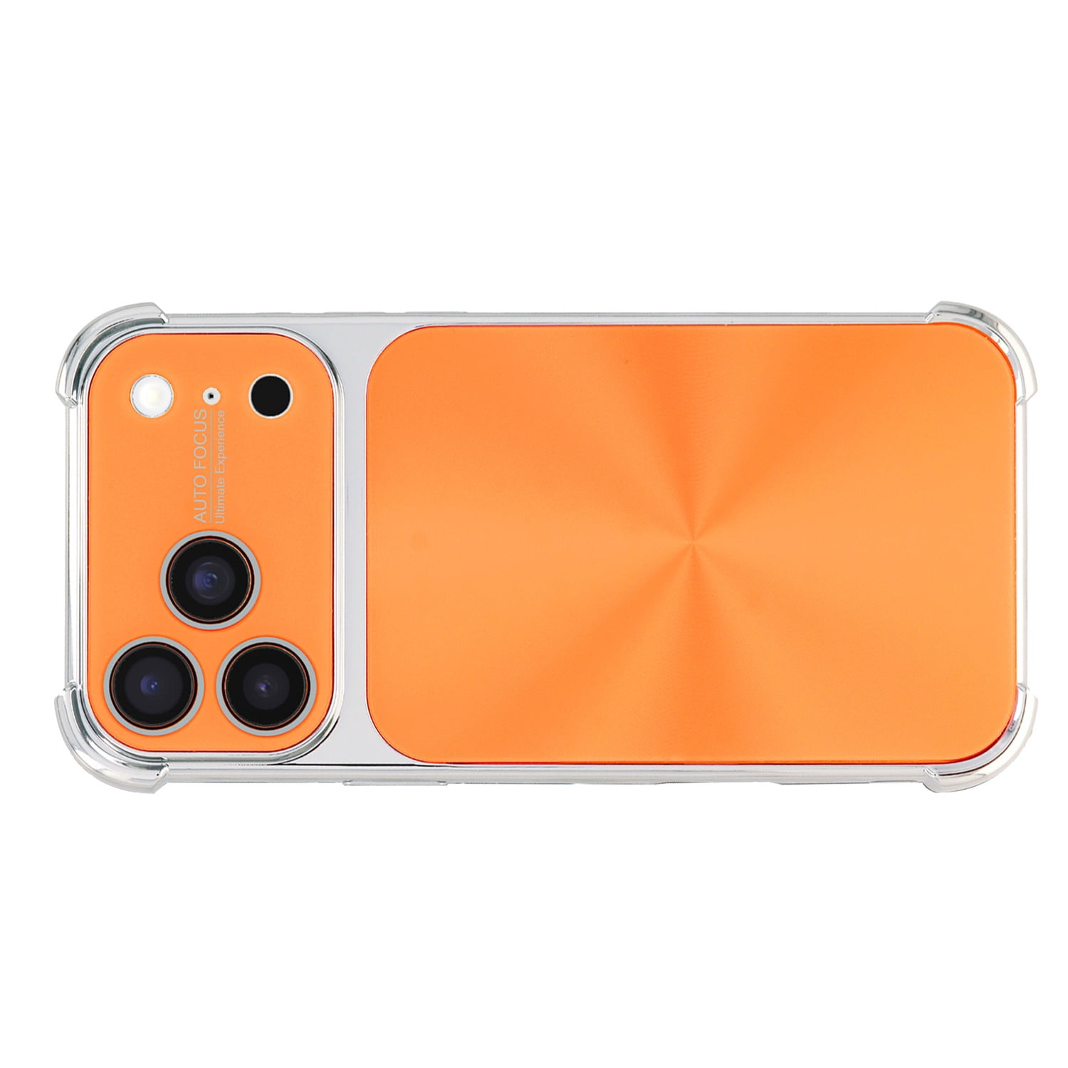 CD Pattern Electroplated Shockproof Case for iPhone 17 Pro Max - Orange