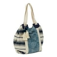thumbnail image 3 of No Boundaries Women's Woven Tote Beach Handbag Blue, 3 of 5