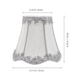 thumbnail image 3 of OULII Small Clip On Retro Fabric Lampshade Set with Hand Crafted Natural Linen Flower Design for Table Floor and Pendant Lamps Gray, 3 of 7