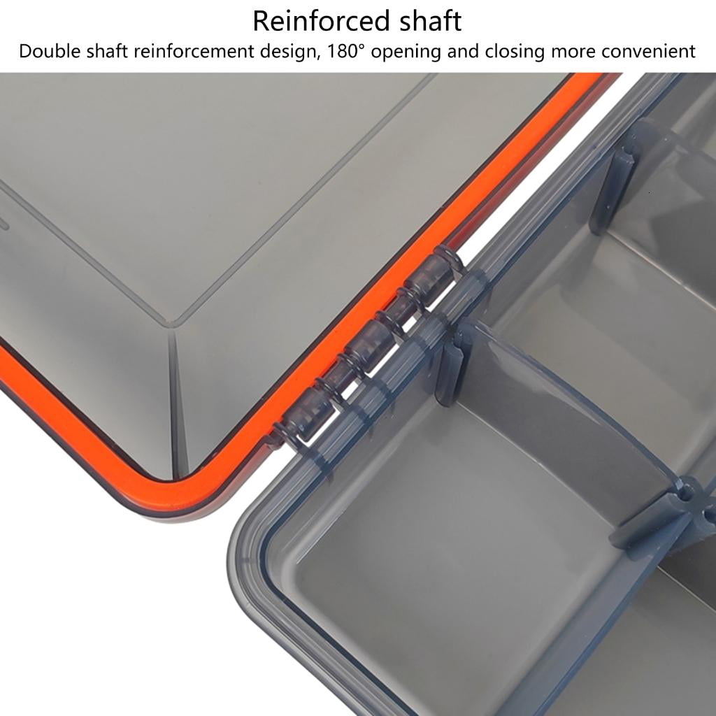 Yihuala Fish Baits Storage Case with Detachable Compartments Grids Fishing Tackle Carry Box Seal Water Fishing Tackle Box